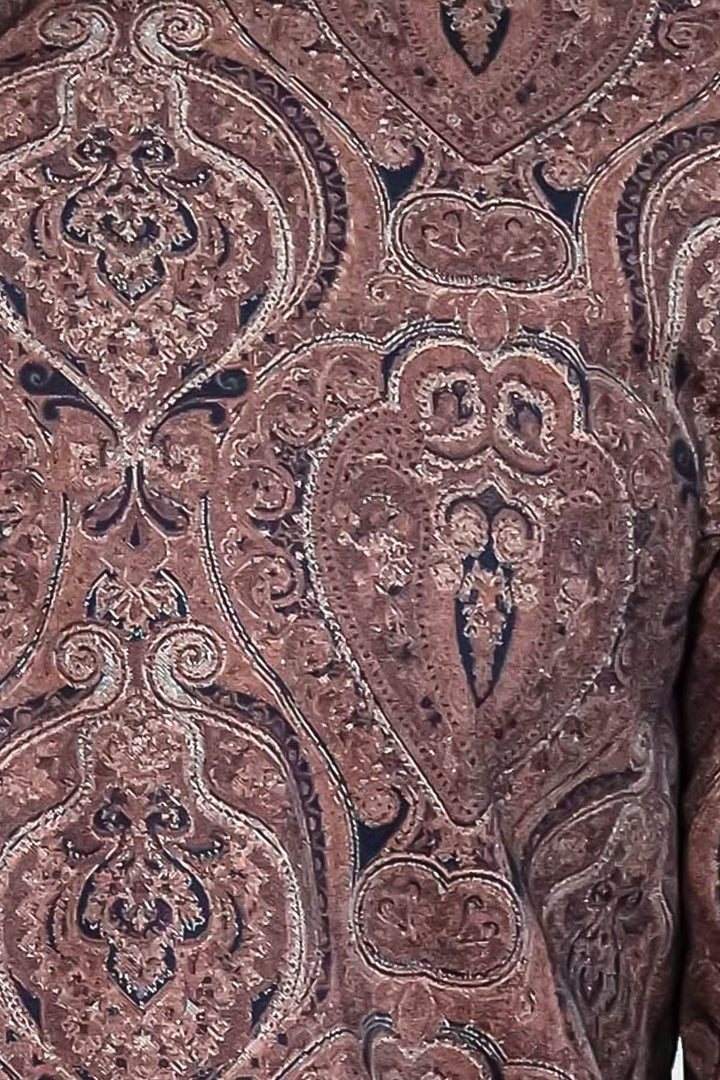 WSS Brown Patterned Slim Fit Men's Shirt  - Guildford