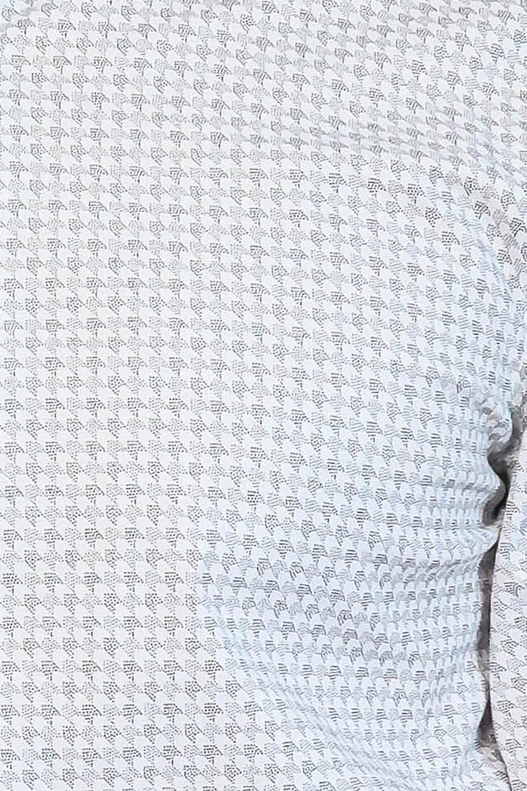 WSS Houndstooth Pattern Slim Fit Ecru Men Shirt  - Tracy
