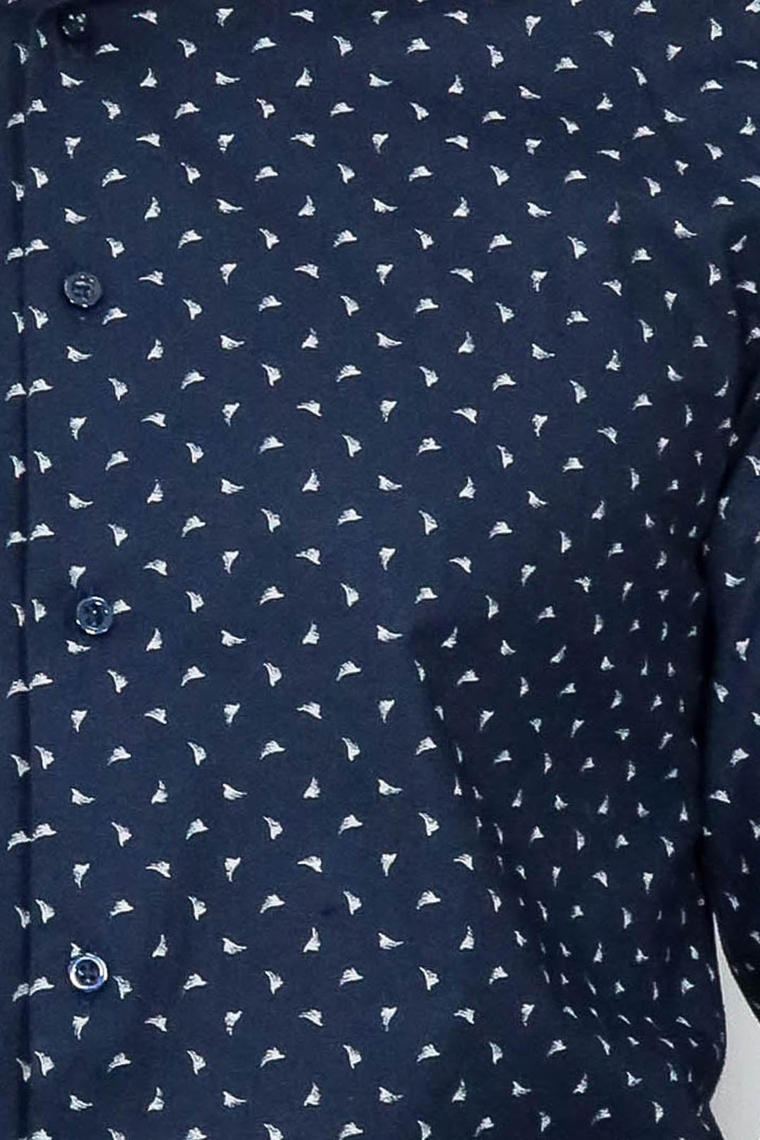 WSS Men’s Navy Shirt with Minimal White Pattern –  - Menifee