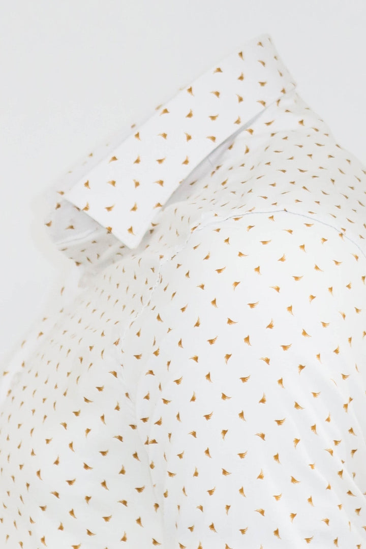 WSS Minimal Golden Print White Men's Shirt  - Tallahassee