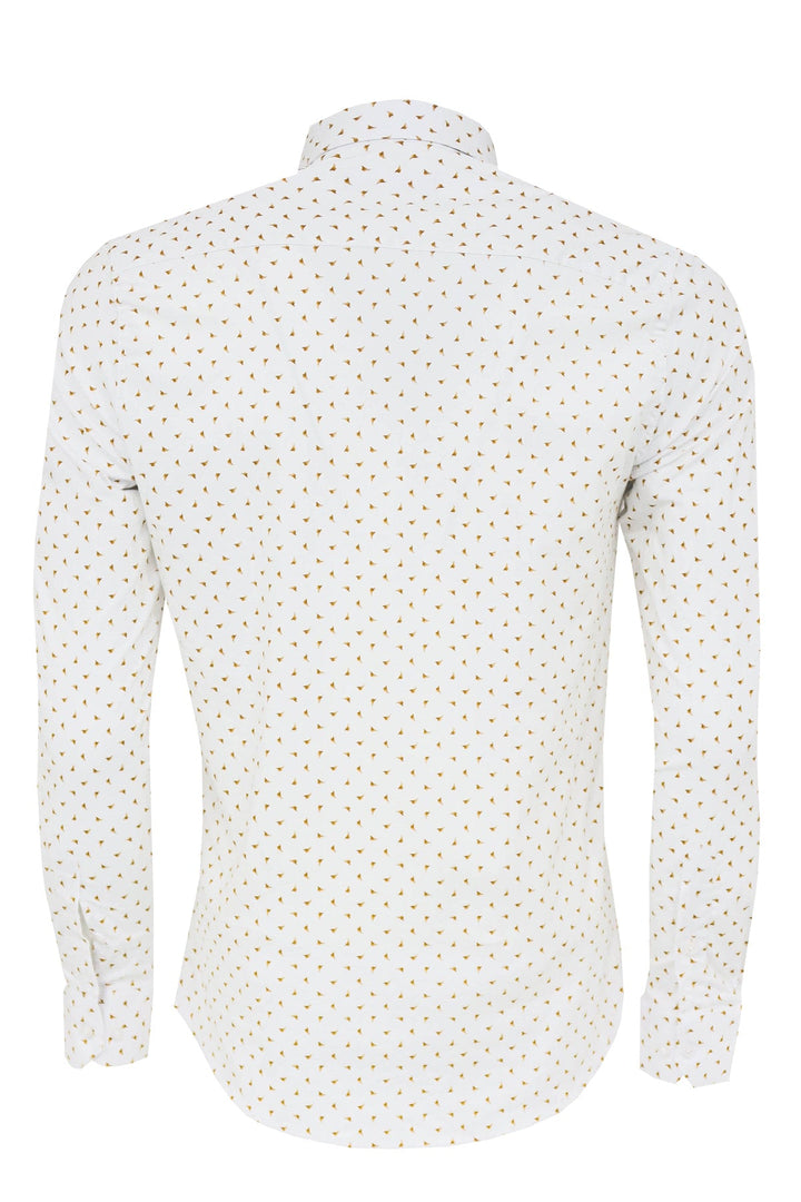 WSS Minimal Golden Print White Men's Shirt  - Tallahassee