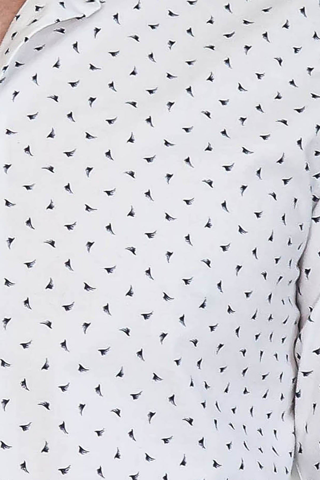 WSS Men’s White Shirt with Minimal Black Pattern –  - Medicine Hat