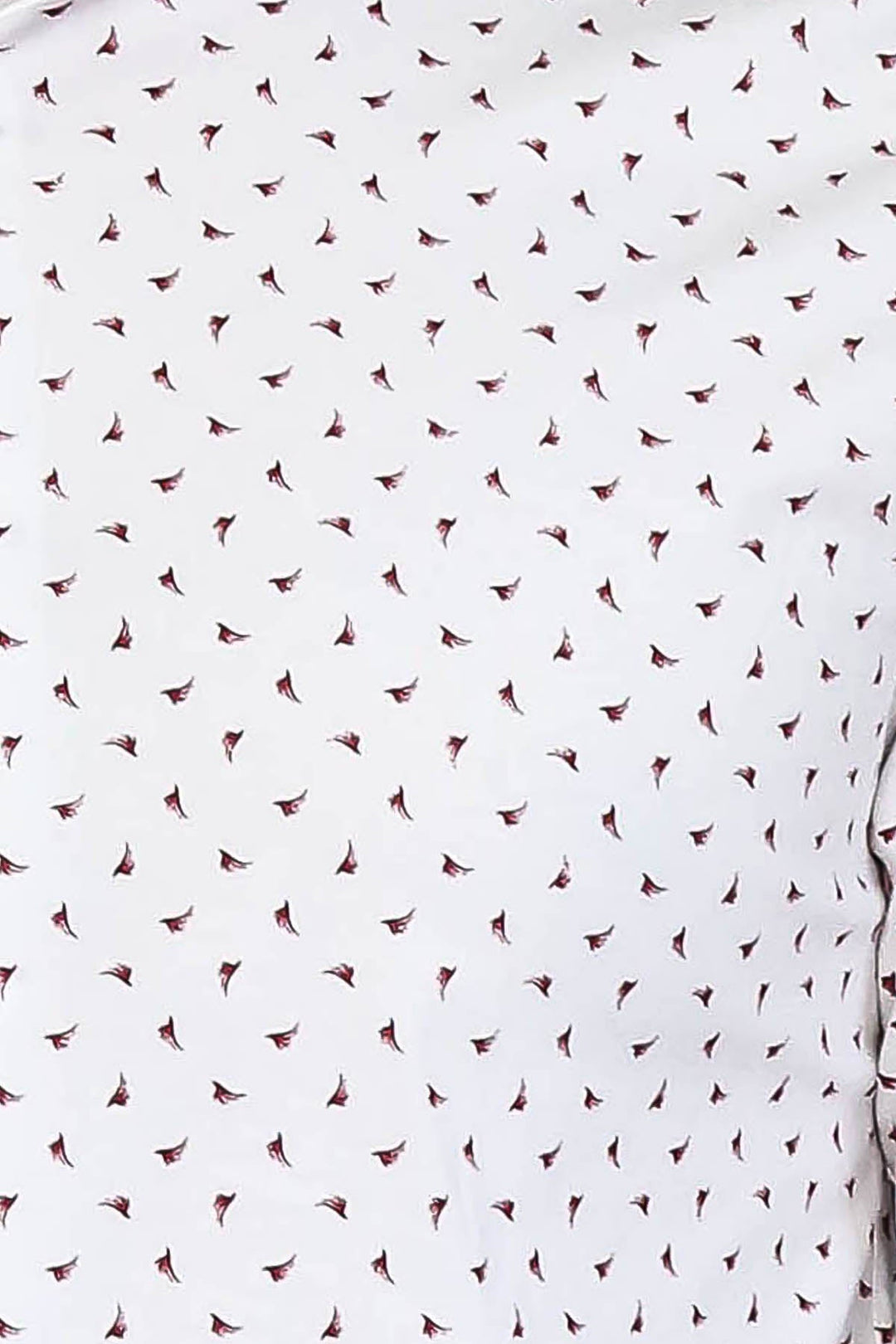 WSS Men’s White Shirt with Minimal Burgundy Pattern –  - Taylorsville
