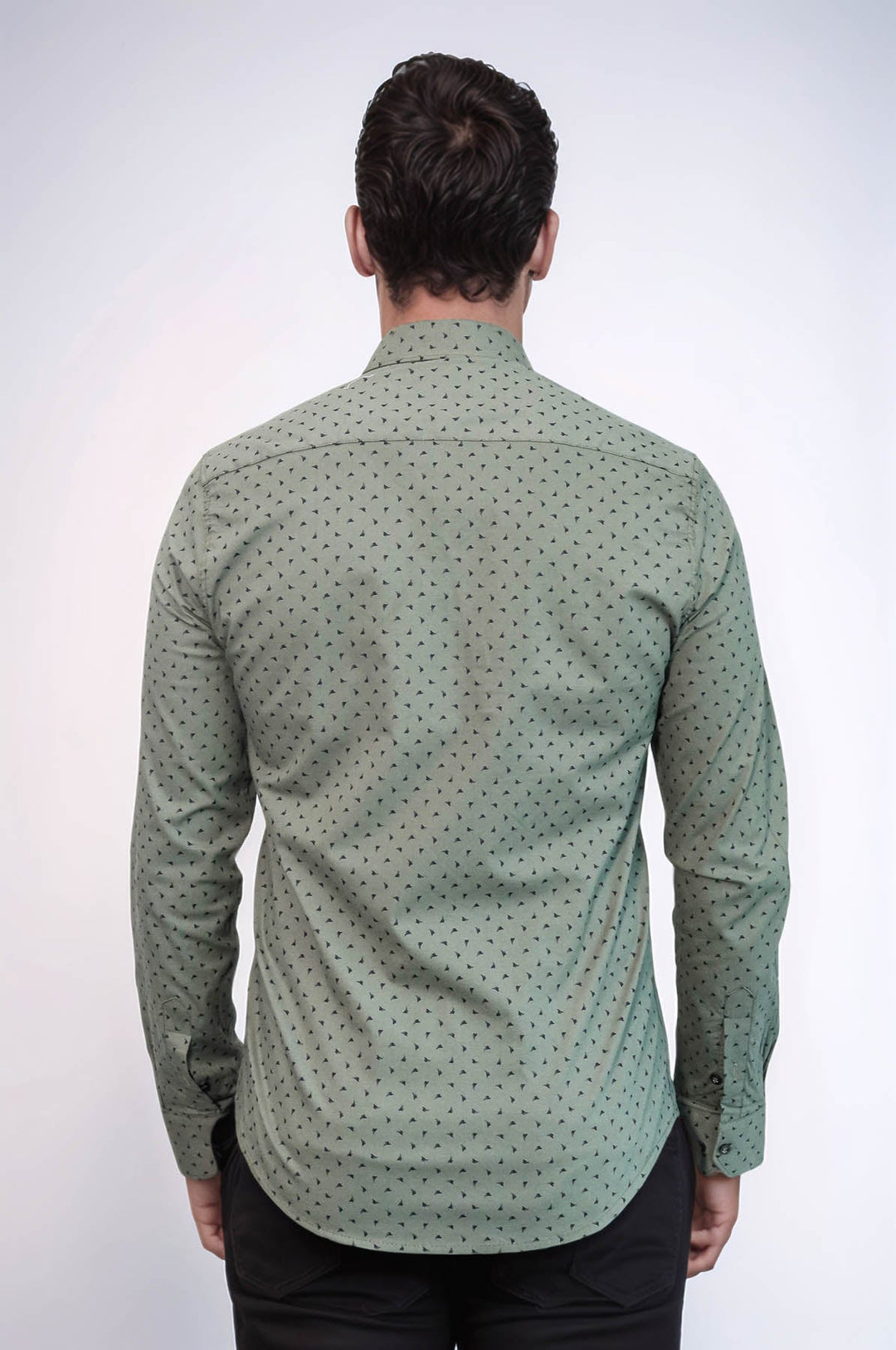 WSS Men’s Khaki Shirt with Minimal Black Pattern –  - Hennef
