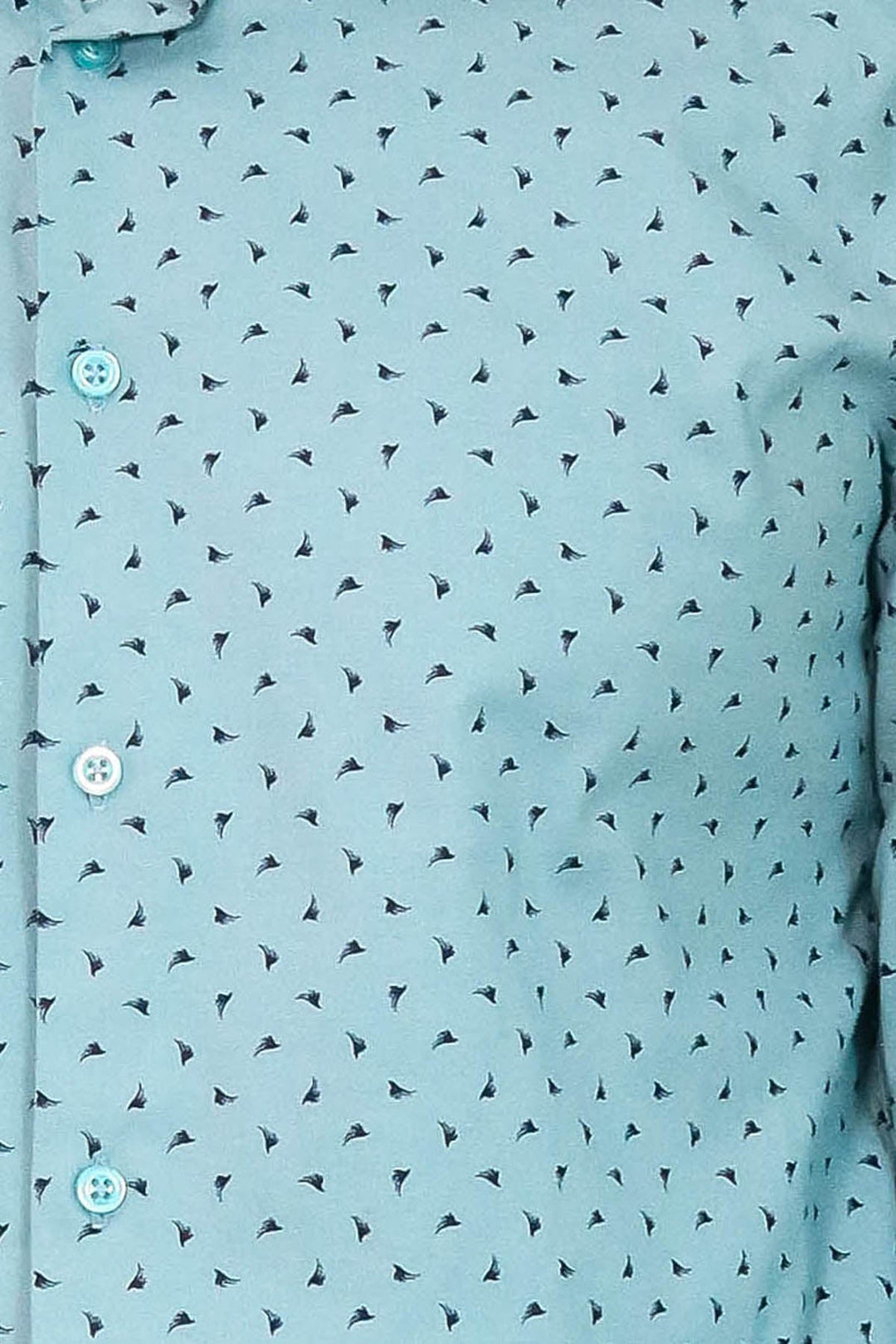 WSS Men’s Turquoise Shirt with Minimal Black Pattern –  - Washington