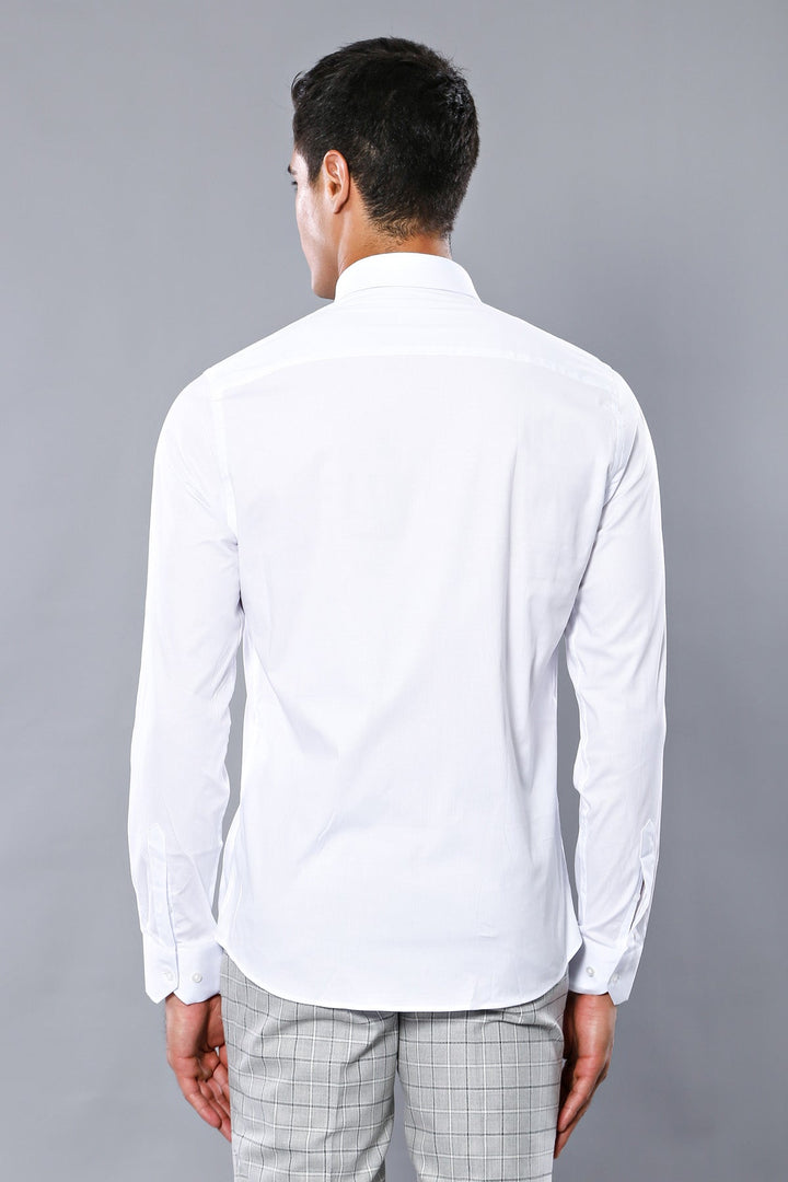 WSS Stretch Cotton White Men Dress Shirt  - Bradford West Gwillimbury