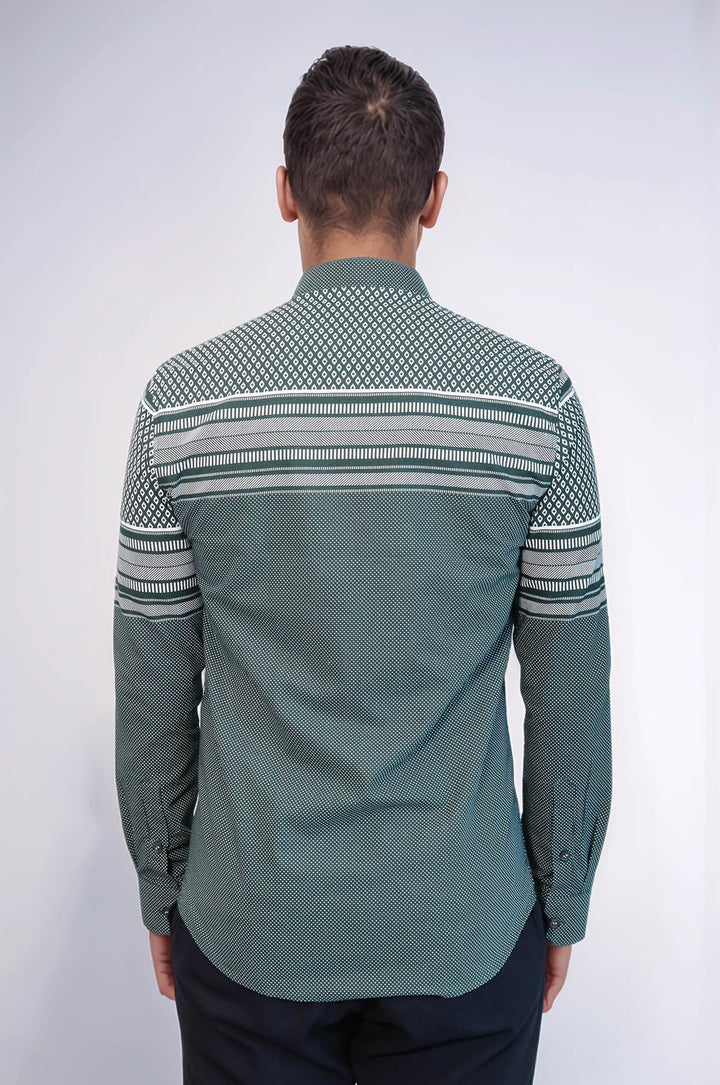 WSS Green Diamond Patterned Shirt  - Makiivka