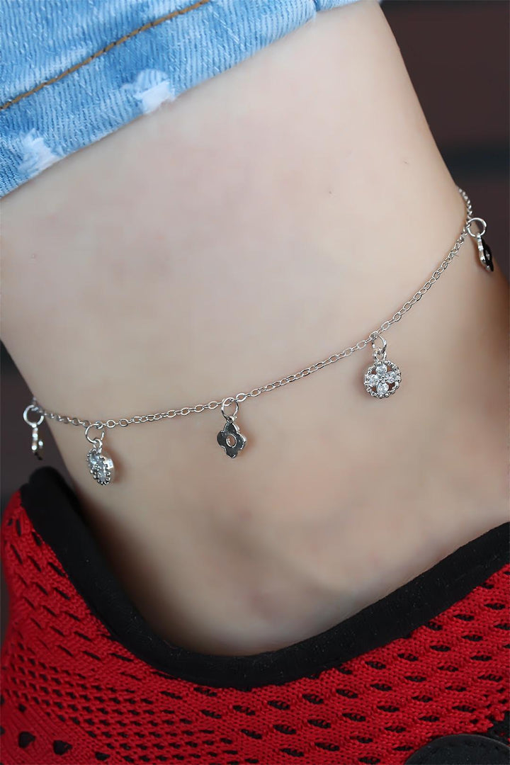 EBJ Zircon Stone Silver Color Coated Chain Necklace - Whitby