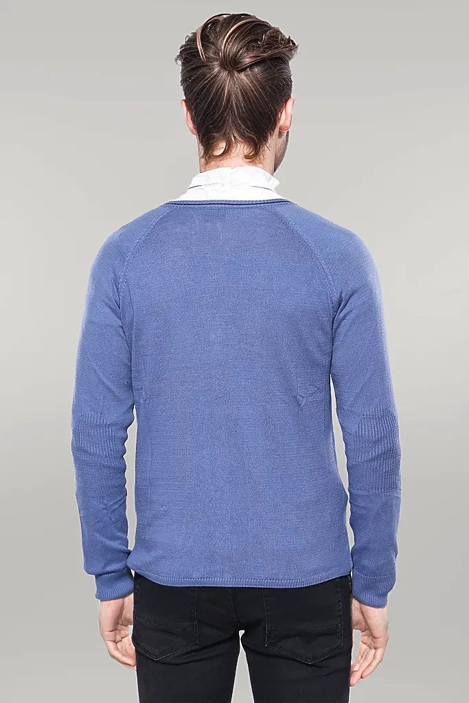 WSS Blue Cotton Knitwear  - Singen