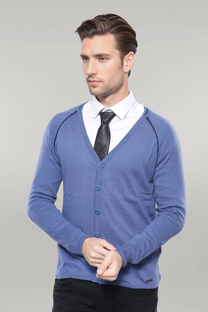 WSS Blue Cotton Knitwear  - Singen
