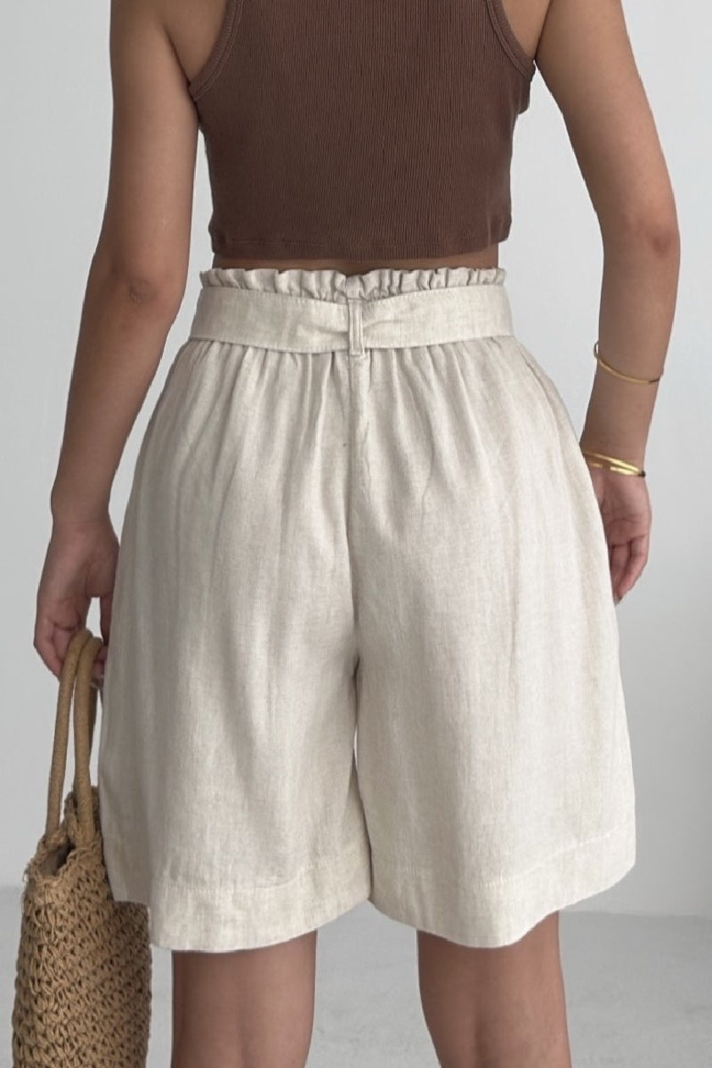XLJ Linen Elasticated Waist Shorts - Veenendaal