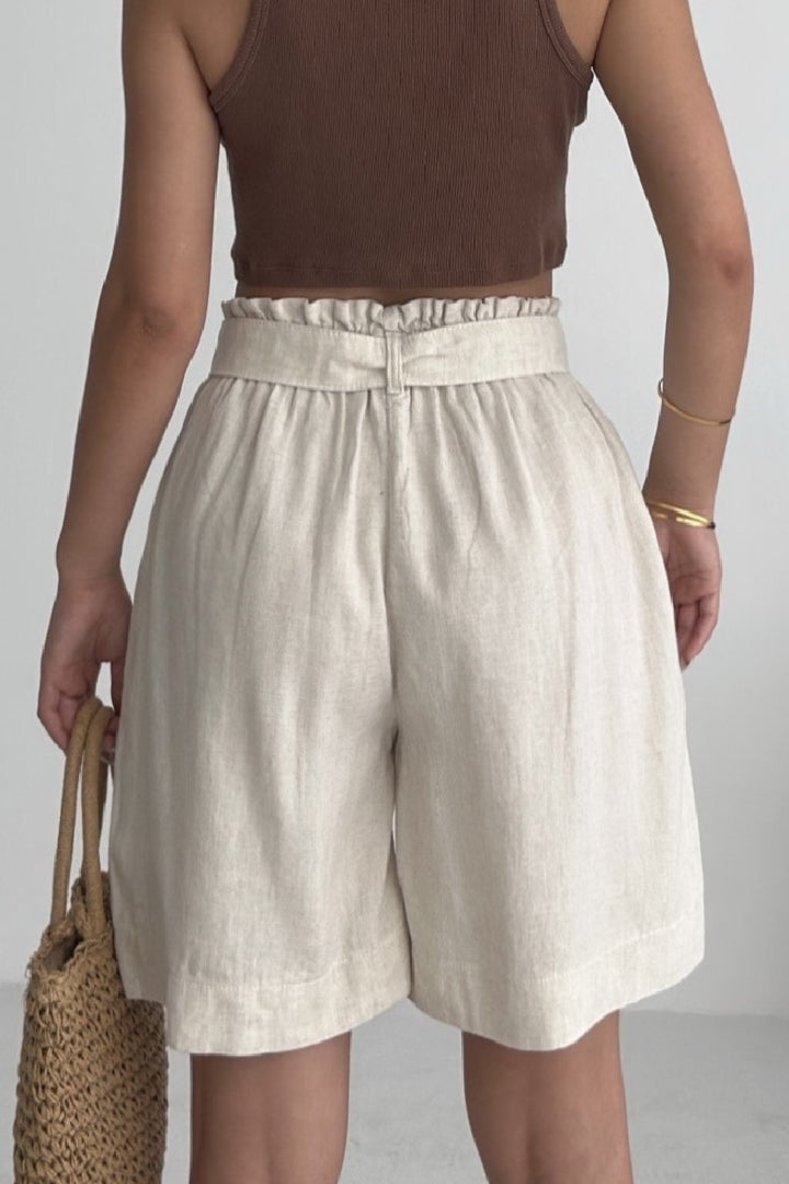 XLJ Linen Elasticated Waist Shorts - Veenendaal