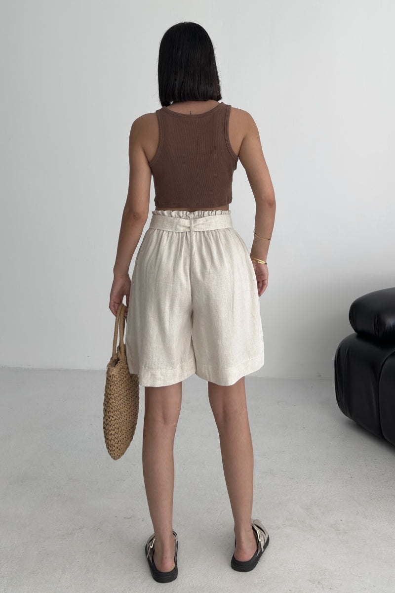 XLJ Linen Elasticated Waist Shorts - Veenendaal