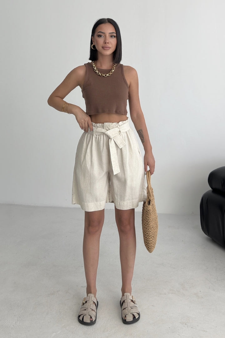 XLJ Linen Elasticated Waist Shorts - Veenendaal