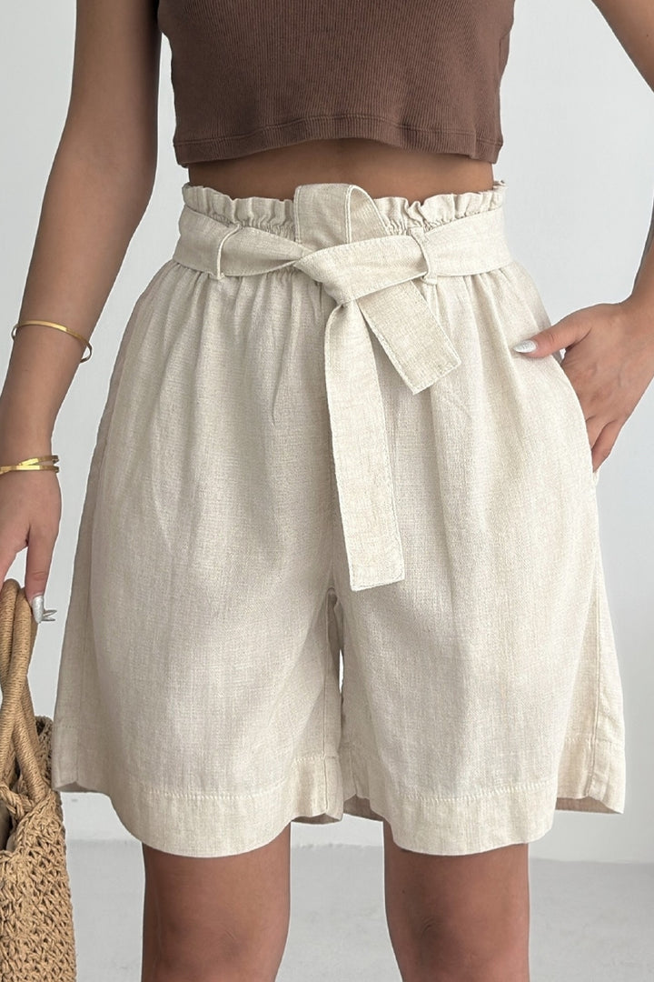 XLJ Linen Elasticated Waist Shorts - Veenendaal