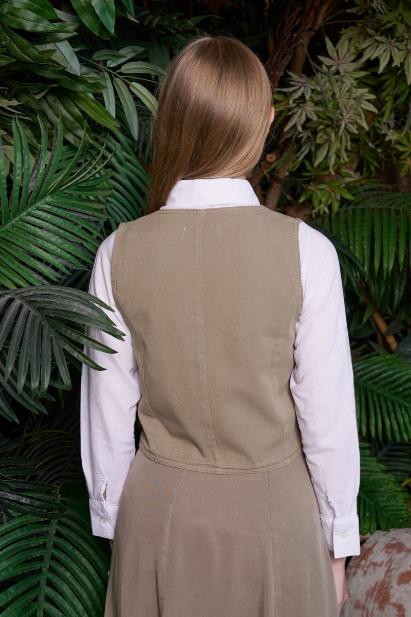 XLJ Linen Vest with Buttons - Gütersloh