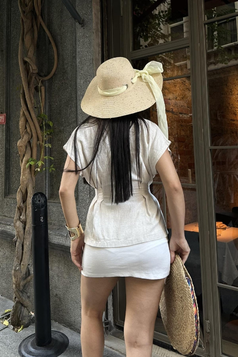 XLJ Vest with Button and Waist Tie - Seregno