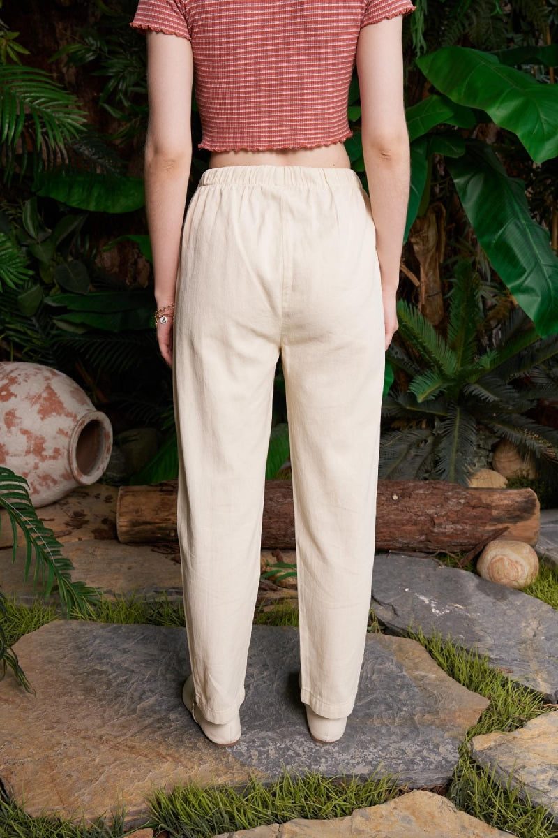 XLJ Carrot Fit Linen Pants - Waldorf