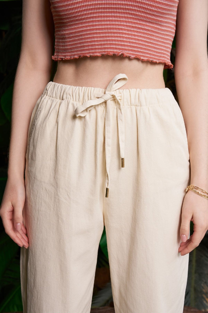 XLJ Carrot Fit Linen Pants - Waldorf