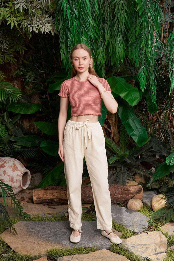 XLJ Carrot Fit Linen Pants - Waldorf