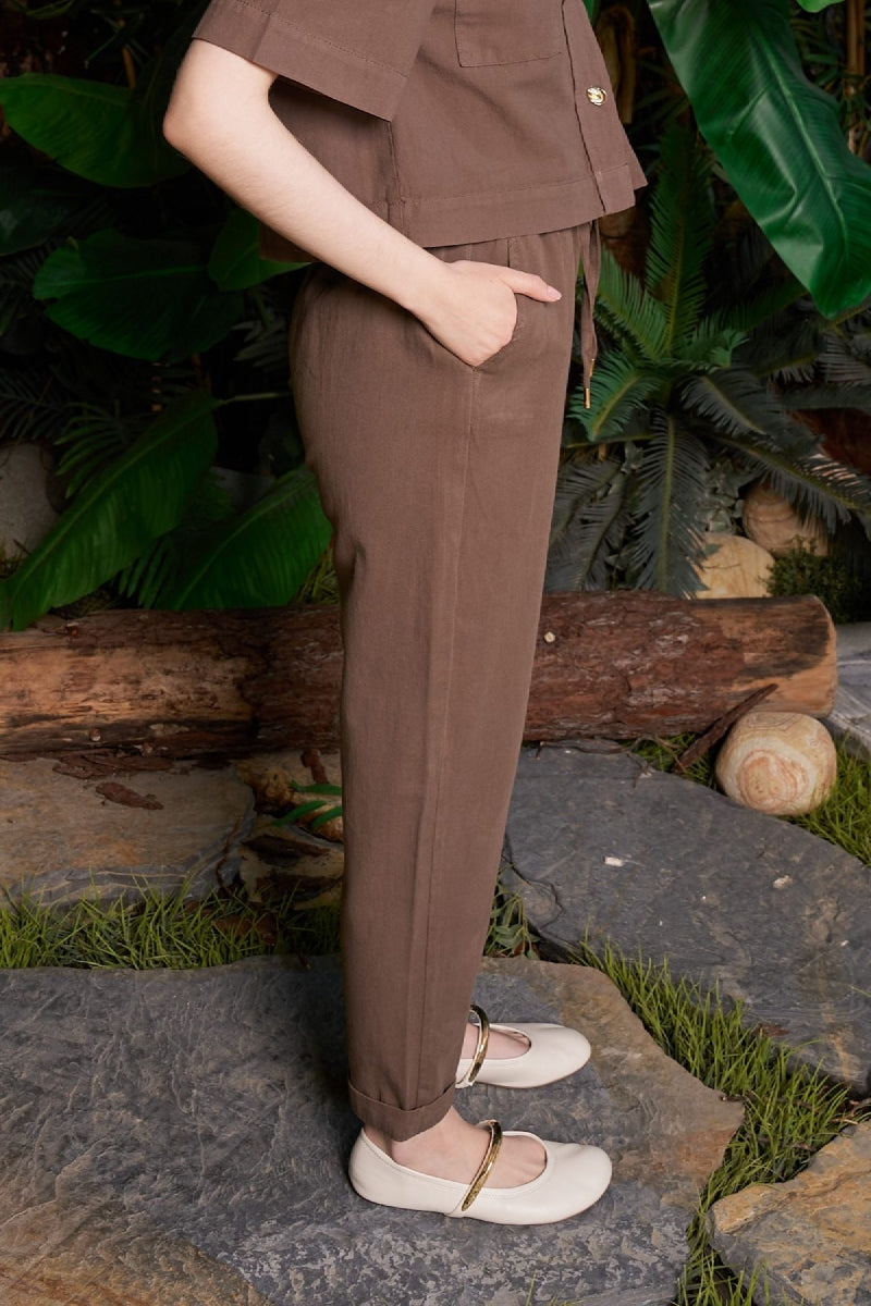 XLJ Carrot Fit Linen Pants - Hartford