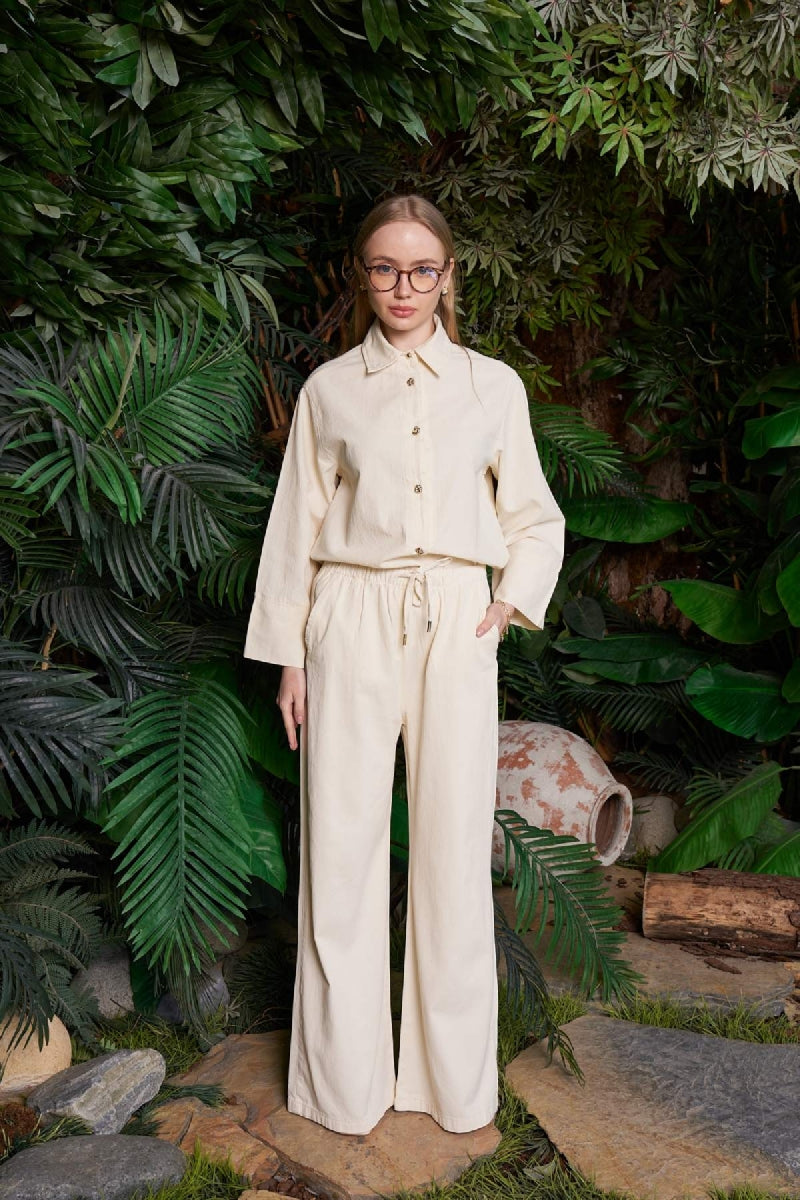 XLJ Palazzo Linen Pants - Palm Desert