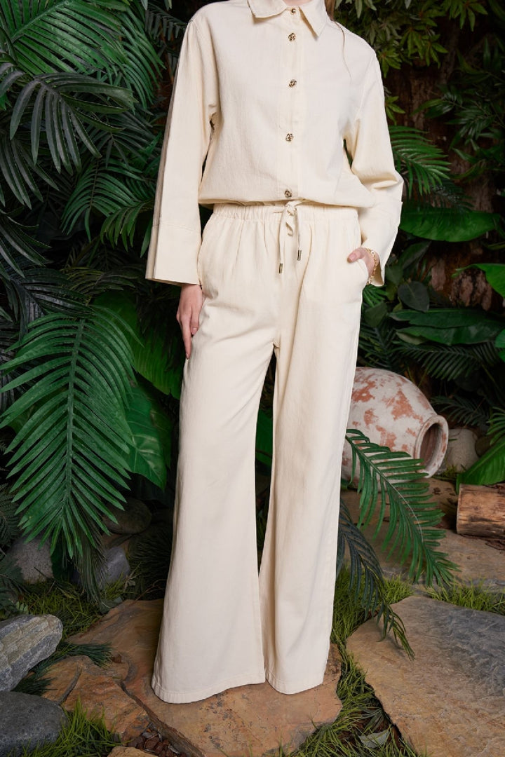 XLJ Palazzo Linen Pants - Palm Desert