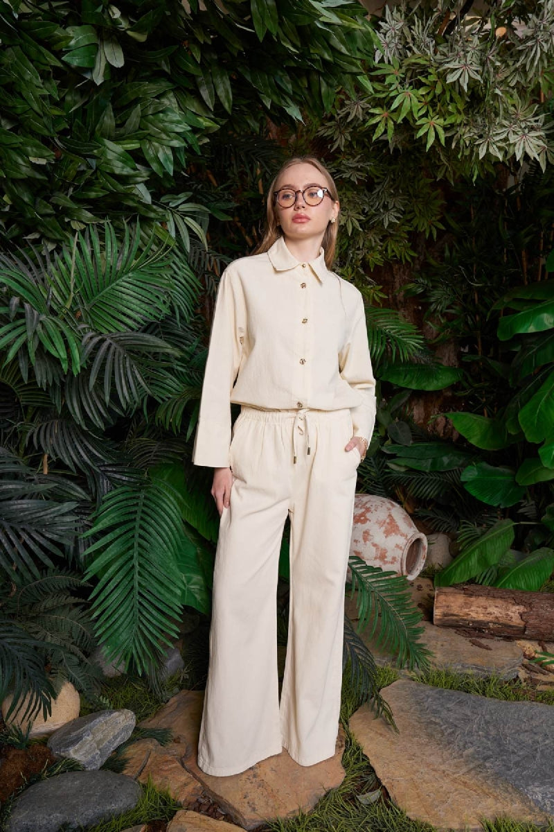 XLJ Palazzo Linen Pants - Palm Desert