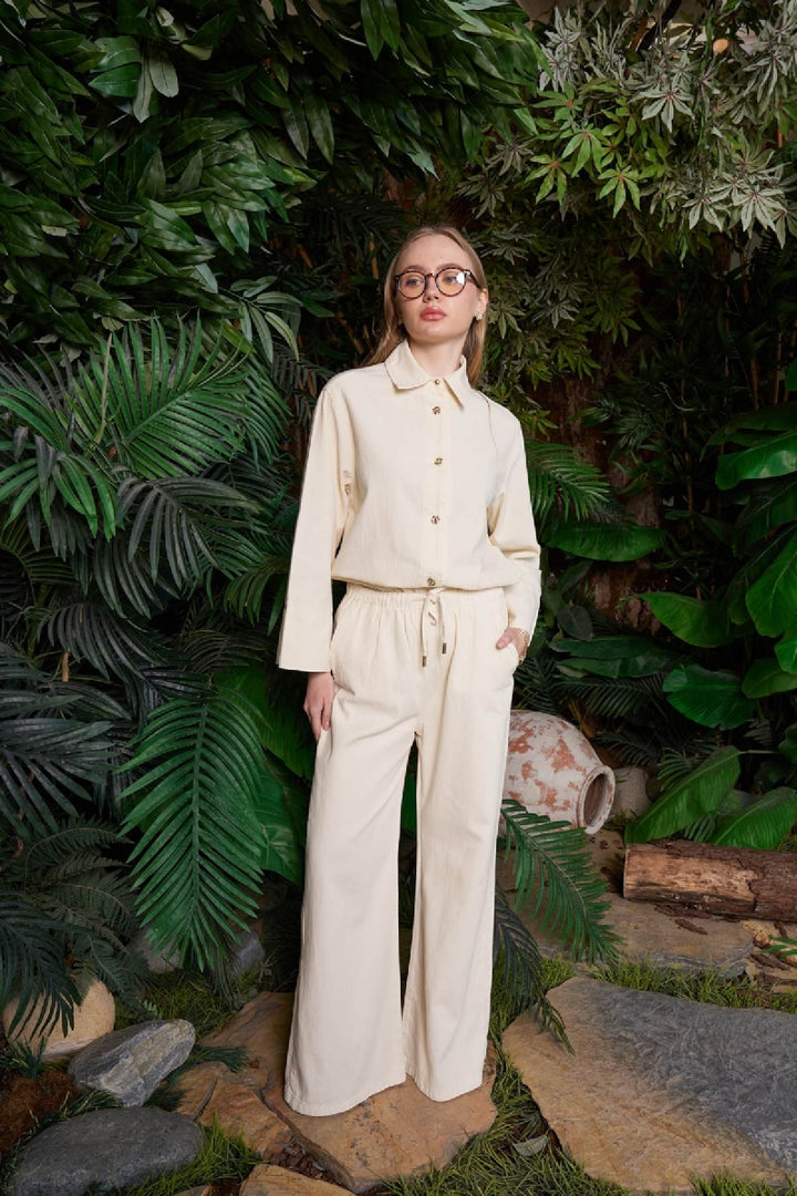 XLJ Palazzo Linen Pants - Palm Desert