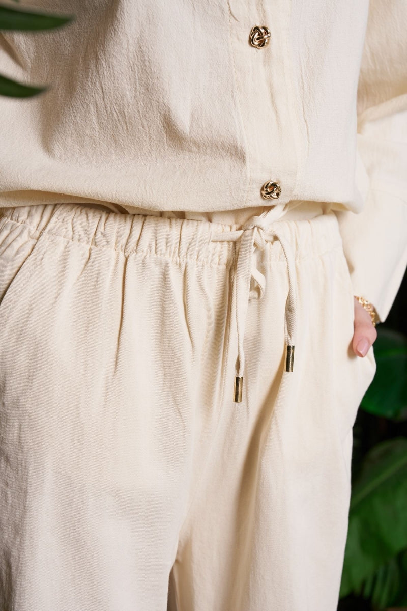 XLJ Palazzo Linen Pants - Palm Desert