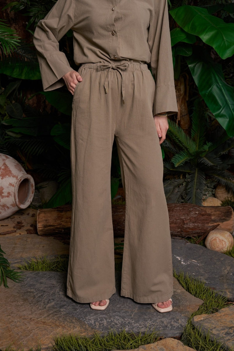 XLJ Palazzo Linen Pants - Prince Albert