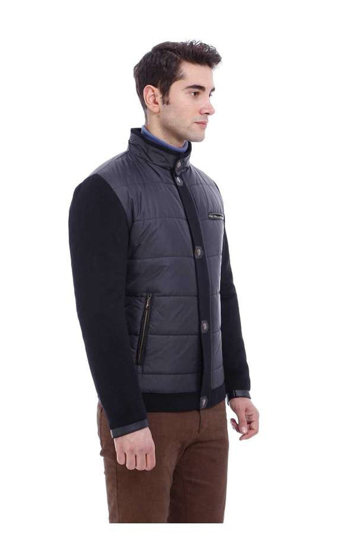 WSS Black Quilted Men Coat  - Santa María Huatulco