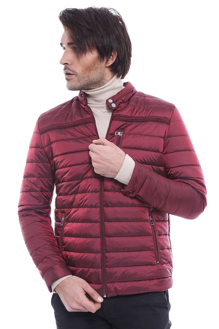 WSS Burgundy Down Men Coat  - San Jose