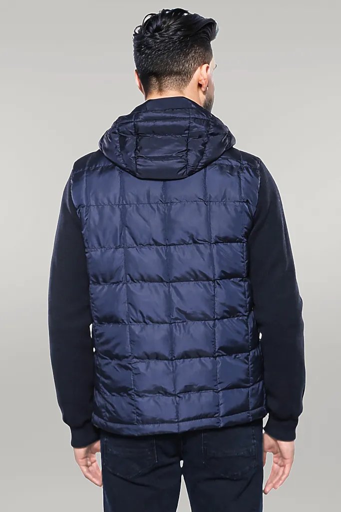 WSS Hooded Navy Blue Coat Jacket  - Singen