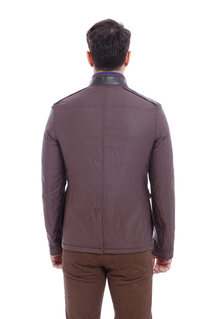 WSS 4 Pocket Snap Short Brown Coat- - Riverton