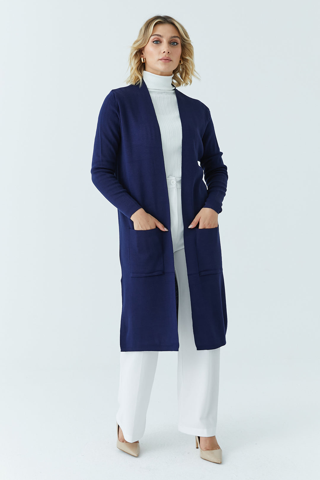 MPL Woman's Pocketed Long Cardigan 4341 - Landau