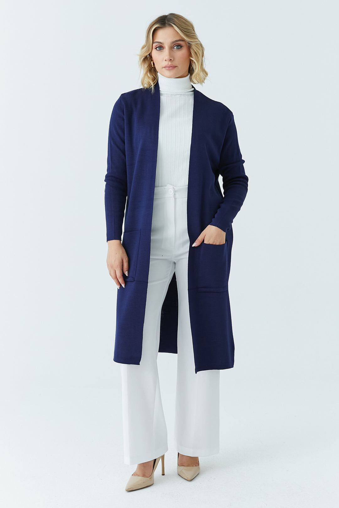MPL Woman's Pocketed Long Cardigan 4341 - Landau
