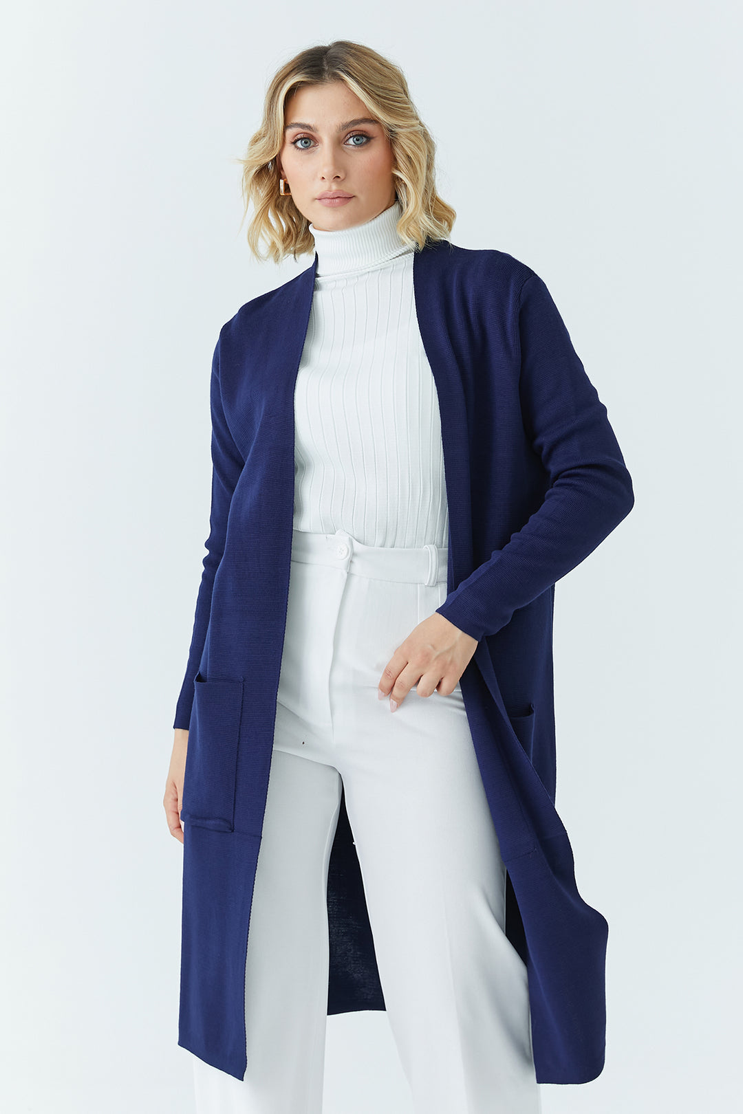 MPL Woman's Pocketed Long Cardigan 4341 - Landau
