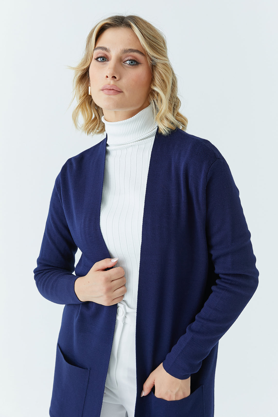 MPL Woman's Pocketed Long Cardigan 4341 - Landau