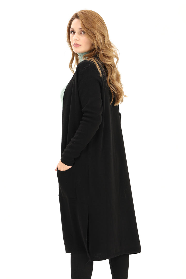 MPL Woman's Pocketed Plain Long Cardigan 4341 - Zaandam