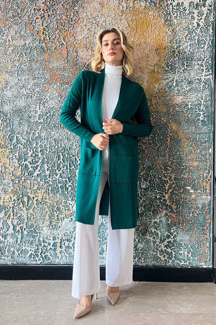 MPL Woman's Pocketed Long Cardigan 4341 - Euless