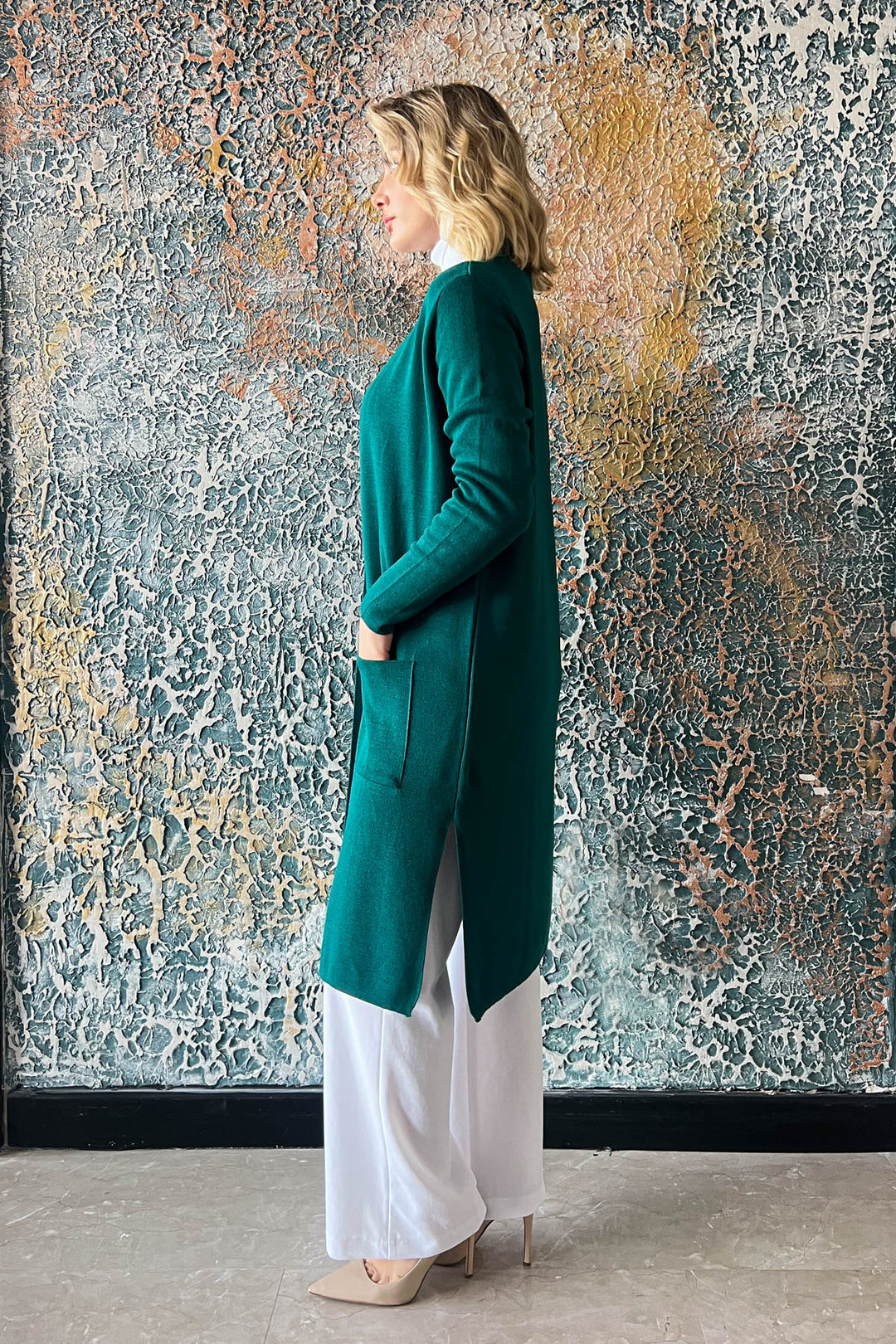 MPL Woman's Pocketed Long Cardigan 4341 - Euless