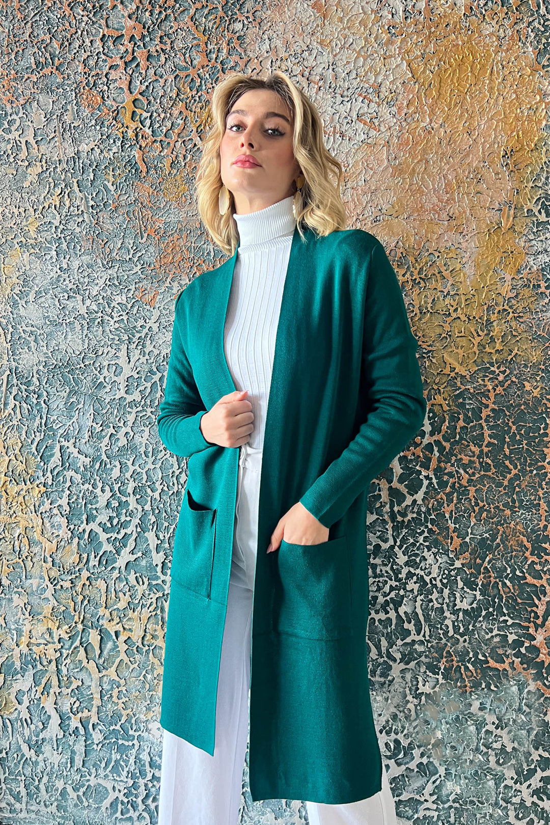 MPL Woman's Pocketed Long Cardigan 4341 - Euless
