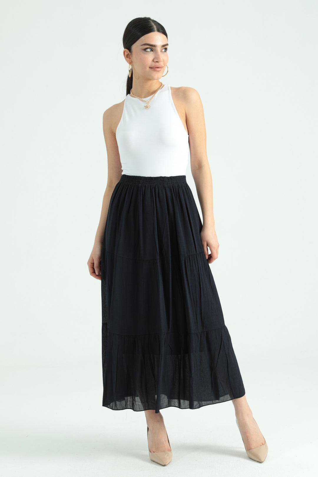 MPL Woman Ruffled Long Skirt - Germantown