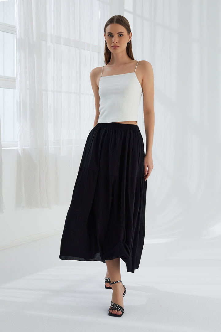 MPL Woman Ruffled Long Skirt - Suharekë