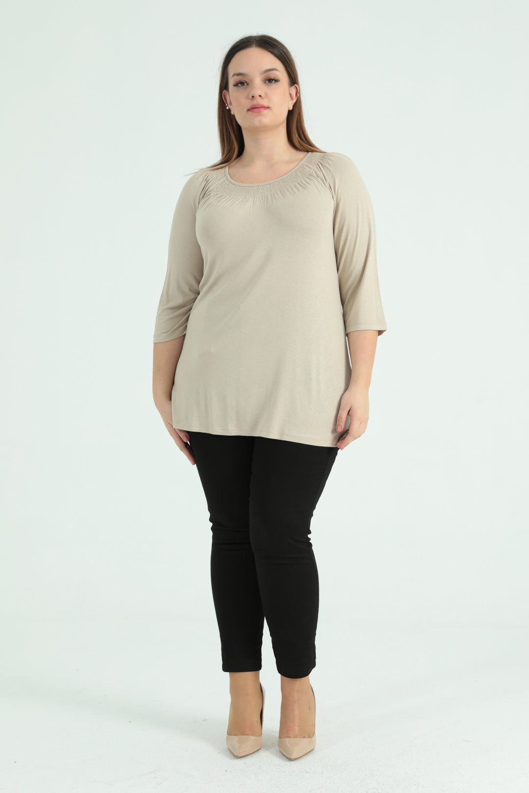 MPL Women's Plus Size Ruffled Blouse - Orange