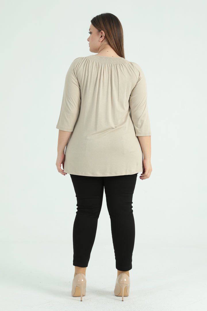 MPL Women's Plus Size Ruffled Blouse - Orange