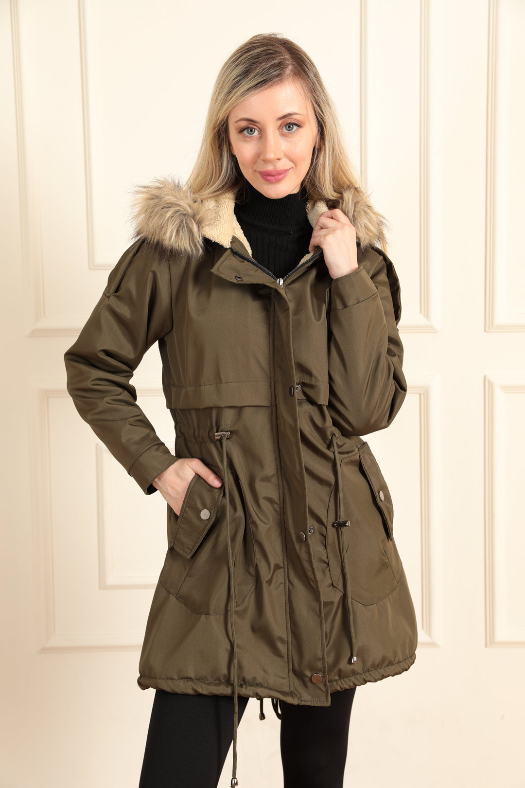MPL Woman's Hooded Coat with Belt 60045 - Solingen