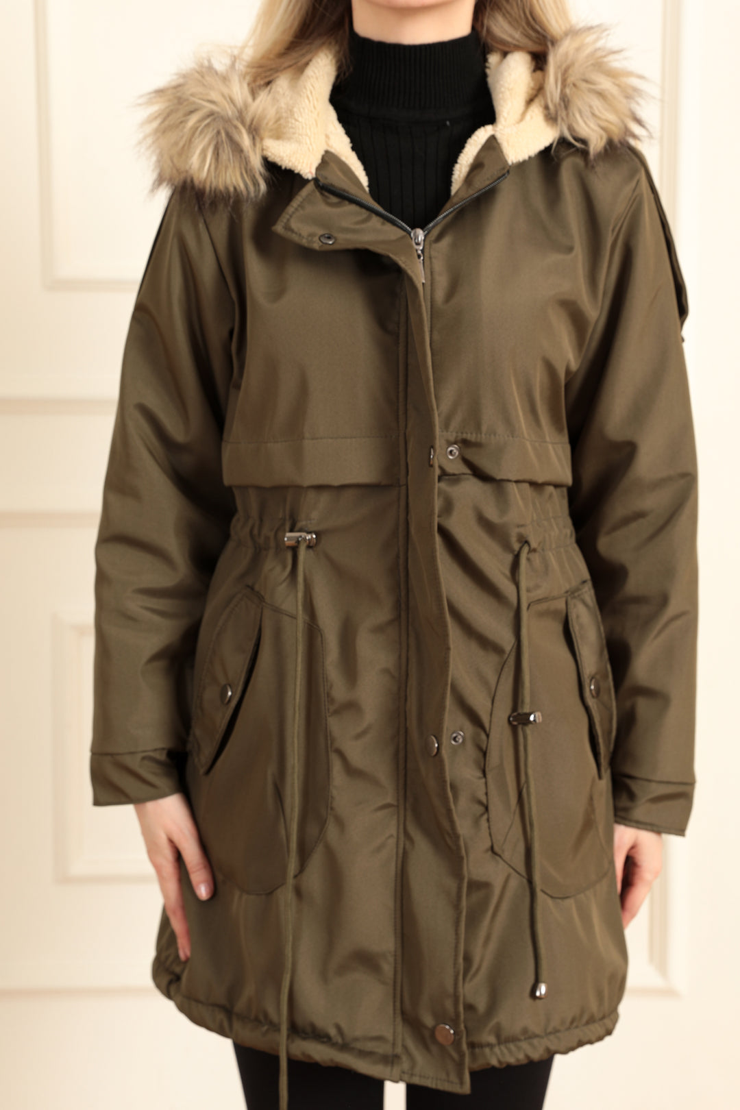 MPL Woman's Hooded Coat with Belt 60045 - Solingen