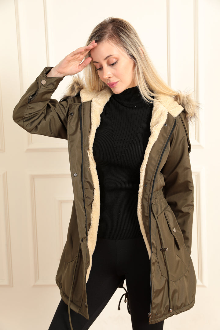 MPL Woman's Hooded Coat with Belt 60045 - Solingen